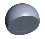 TRUNCATED AND RECESSED BALL, STAINLESS STEEL, 0.5000", ( 1/2"), 12.7 MM