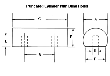 Truncated Cylinder with Blind Holes