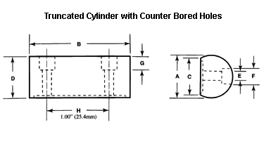 Truncated Cylinder with Counterborded Holes