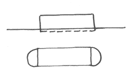 Figure #15., Truncated Cylinders Glued into Shallow Recesses on the Top Surface of the Platform