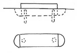 Figure #12., Cylinders Glued into Cylindrical Pocket over Two Pins