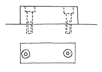 Figure #18., Truncated Cylinder with Two Through Holes with Counterbores