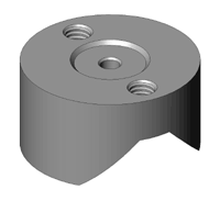 Surface Mounted Vee Block, Bottom View